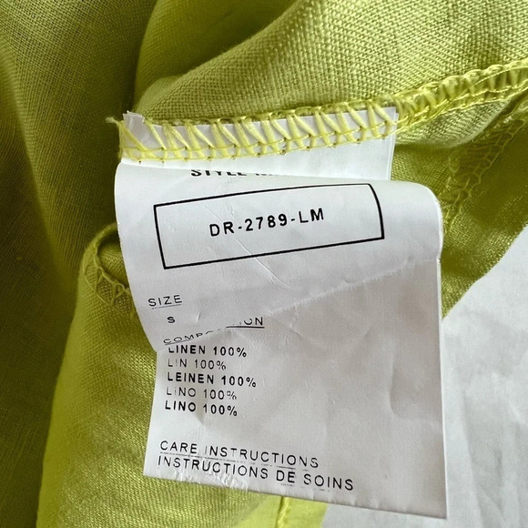 Free People x Style Mafia Neon Linen Shift Mini Dress Women's Size Small S - Picture 10 of 11